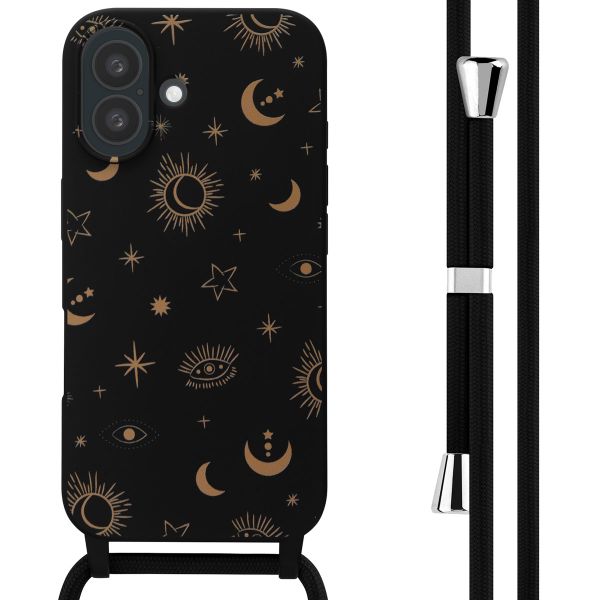 imoshion Silikonhülle design mit Band für das Apple iPhone 16 - Sky Black