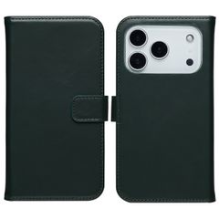 Selencia Echtleder Klapphülle Apple iPhone 17 Pro Max - Grün