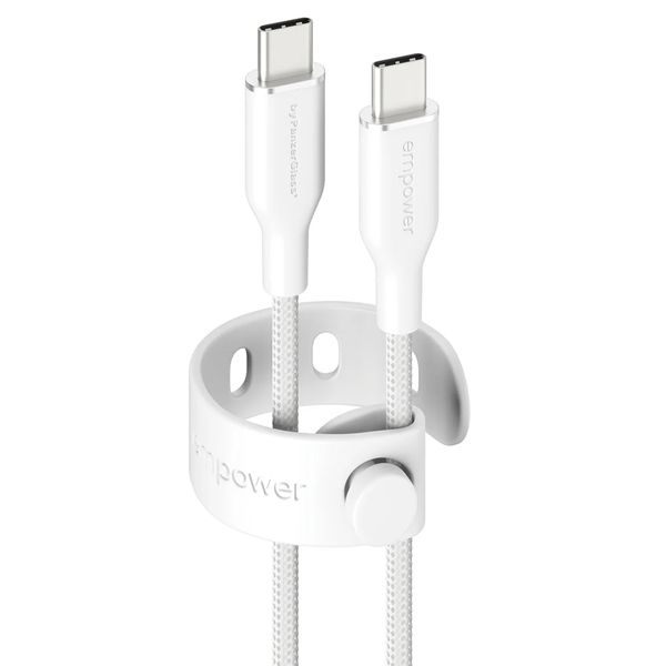 Empower by PanzerGlass Racing USB-C-zu-USB-C Kabel - 60W - 2 Meter - Silver White