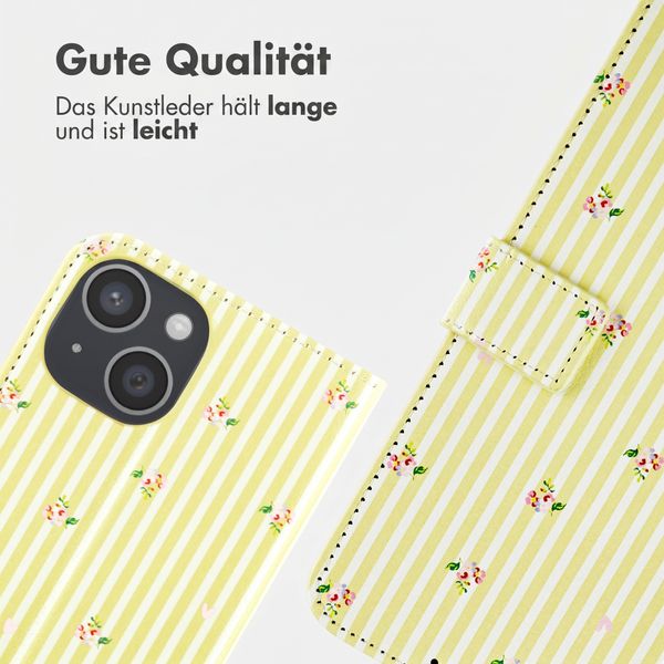 imoshion Design Klapphülle Apple iPhone 15 - Garden Stripes