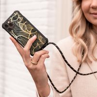 imoshion Design Hülle mit Band für das Samsung Galaxy A41 - Golden Leaves