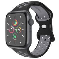 imoshion Sportarmband⁺ für die Apple Watch Series 1 bis 10 / SE / Ultra (2) (44/45/46/49 mm) - Größe M/L - Black & Anthracite