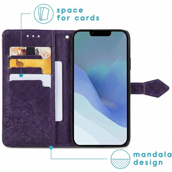 imoshion Mandala Klapphülle Apple iPhone 14 / 13 - Violett