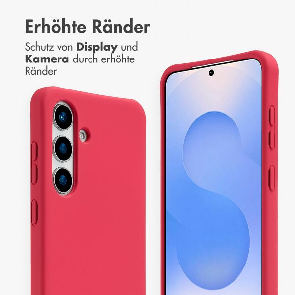 imoshion Color Backcover mit abnehmbarem Handykette und MagSafe Samsung Galaxy S24 / S25 - Red Raspberry