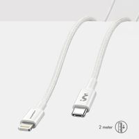 imoshion Braided USB-C-zu-Lightning-Kabel 30 W - 1 Meter - Weiß