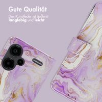 imoshion Design Klapphülle für das Xiaomi Redmi Note 13 Pro Plus (5G) - Purple Marble