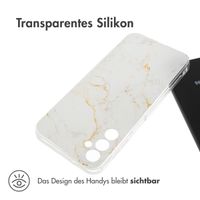 imoshion Design Hülle Samsung Galaxy A14 (5G/4G) - White Marble