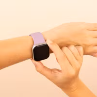 imoshion Silikon-Armband⁺ für  Apple Watch Series 1 t/m 9 / SE (38/40/41 mm) | Series 10 / 11 (42 mm) - Größe S/M - Mauve