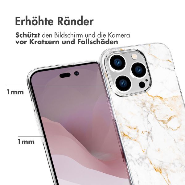 imoshion Design Hülle für das iPhone 14 Pro - White Marble