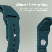 imoshion Geflochtenes Silikonarmband für das  Apple Watch Series 1 t/m 11 / SE / Ultra (44/45/46/49 mm) - Dunkelgrün