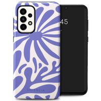 Selencia Vivid Back Cover für das Samsung Galaxy A33 - Modern Bloom Sapphire Blue