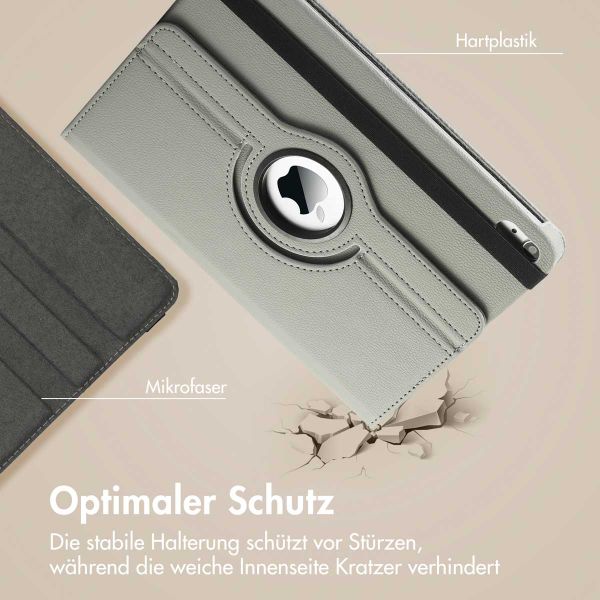 imoshion 360° drehbare Klapphülle Apple iPad 11 (2025) 11 Zoll A16 / iPad 10 (2022) 10.9 Zoll - Grau