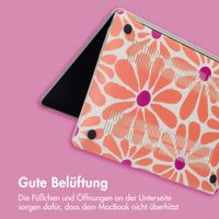 imoshion Design Laptop Cover für Apple MacBook Pro 16 Zoll (2021 / 2023 M3 / 2024 M4 / 2026 M5) - Orange Flower Connect