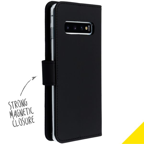 Accezz Wallet TPU Klapphülle Schwarz für das Samsung Galaxy S10