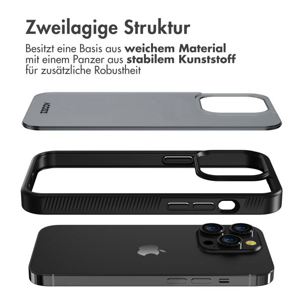 Accezz Rugged Frosted Back Cover für das iPhone 14 Pro - Schwarz