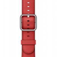 Apple Leather Band Classic Buckle für die Apple Watch Series 1-9 / SE - 38/40/41 mm / Series 10 - 42 mm - Rot