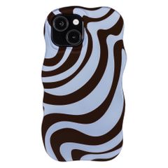 Selencia Vivid Wavy Backcover mit MagSafe Apple iPhone 15 - Dream Swirl Chocolate