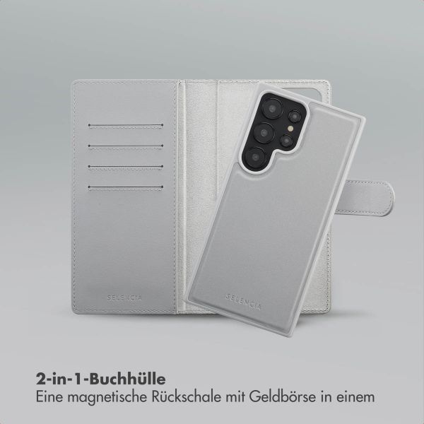 Selencia Olyn Abnehmbare Bookcase mit MagSafe Samsung Galaxy S24 Ultra - Grau