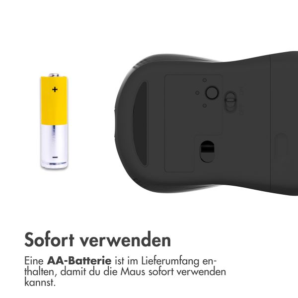 Accezz Kabellose Maus - Bluetooth / USB-A adapter - Grau