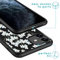 imoshion Design Hülle iPhone 11 - Blume - Weiß / Schwarz