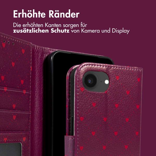 imoshion Design Klapphülle Apple iPhone 16e - Crush Check Coral Dust