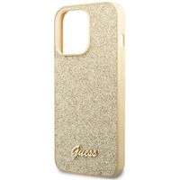 Guess Glitter Flakes Back Cover Apple iPhone 14 Pro - Gold