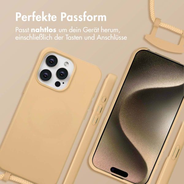 imoshion Color Backcover mit abnehmbarem Handykette und MagSafe Apple iPhone 15 Pro Max - Nude