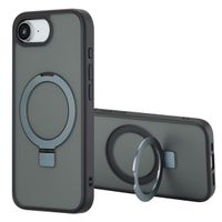 Accezz Ringständer Rückabdeckung mit MagSafe Apple iPhone 16e - Schwarz