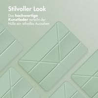 imoshion Origami Klapphülle Apple iPad 9 (2021) 10.2 Zoll / iPad 8 (2020) 10.2 Zoll / iPad 7 (2019) 10.2 Zoll - Hellgrün