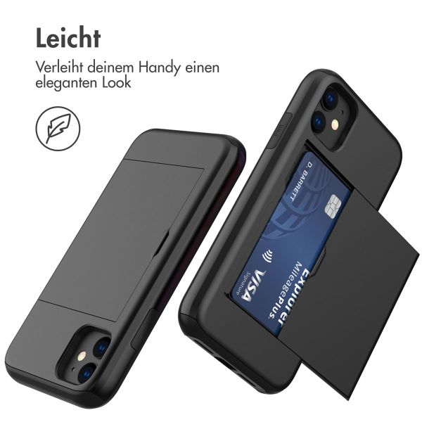 imoshion Backcover mit Kartenfach Apple iPhone 11 - Schwarz
