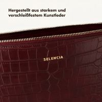 Selencia Croco Laptop Hülle 14 Zoll - Laptop Sleeve - Burgundy
