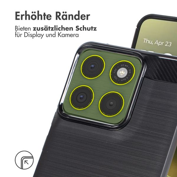 imoshion Brushed Back Cover Motorola Edge 70 - Schwarz