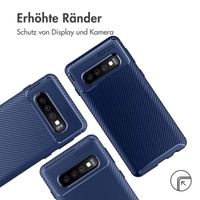 imoshion Carbon-Hülle für das Samsung Galaxy S10 - Blau