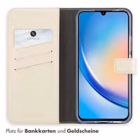 Selencia Echtleder Klapphülle Samsung Galaxy A34 (5G) - Greige