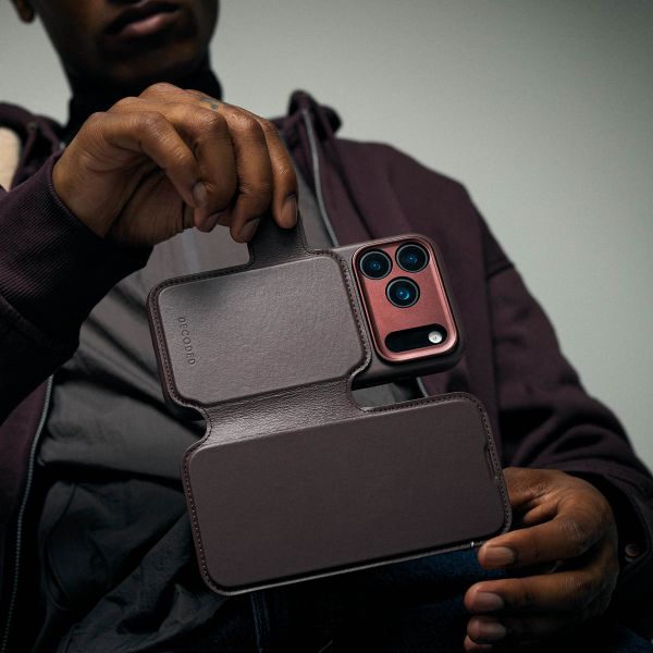 Decoded 2 in 1 Leather Klapphülle MagSafe Apple iPhone Air - Schwarz