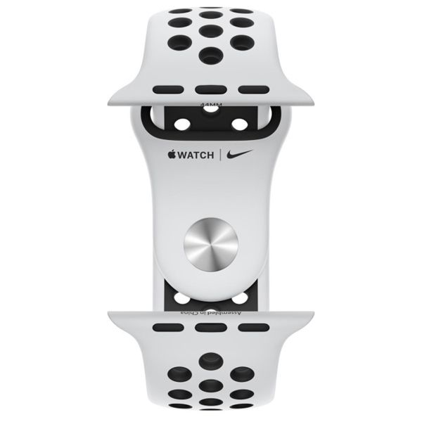 Apple Nike Sport Armband für das  Apple Watch Series 1 t/m 9 / SE (38/40/41 mm) | Series 10 / 11 (42 mm) - Pure Platinum / Black