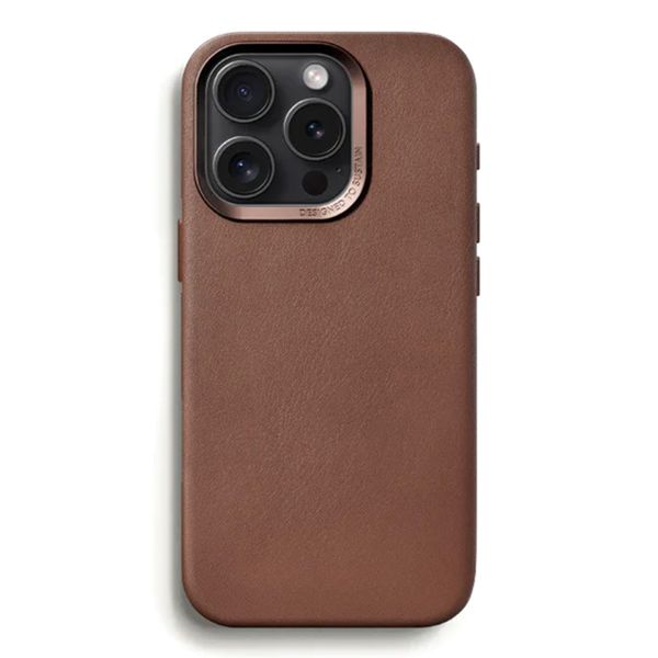 Woodcessories Bio Leather Case MagSafe für das iPhone 16 Pro - Brown