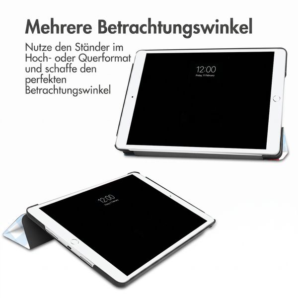 imoshion Design Trifold Klaphülle Apple iPad 9 (2021) 10.2 Zoll / iPad 8 (2020) 10.2 Zoll / iPad 7 (2019) 10.2 Zoll - Cherry Check