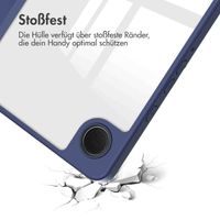 imoshion Trifold Hardcase Klapphülle Samsung Galaxy Tab A9 8.7 Zoll - Dunkelblau
