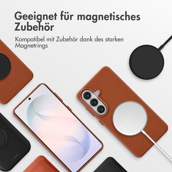 Accezz MagSafe Leather Backcover Samsung Galaxy S26 - Sienna Brown