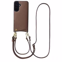 Selencia Nova HandyHülle mit Kordel und Kartenhalter Samsung Galaxy A37 (5G) - Mocha Brown