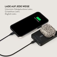 Burga Magnetische Powerbank 5.000 mAh - Geeignet für MagSafe und Qi2 - Mandel-Latte / Gunmetal
