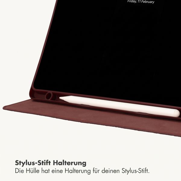 Selencia Croco Klaphülle Samsung Galaxy Tab A11 Plus / A9 Plus - Burgundy