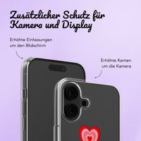 Personalisierte Hülle mit Herz iPhone 16 - Transparent