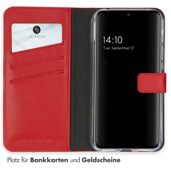 Selencia Echtleder Klapphülle Google Pixel 8a - Rot