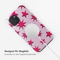 Selencia Vivid Tough Back Cover MagSafe für das iPhone 15 - Stars Rubine Red Light Pink