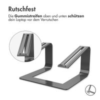 imoshion ﻿Aluminium-Laptophalter - Laptophalter - Schreibtisch - Universal - Dunkelgrau