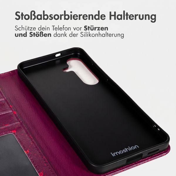 imoshion Design Klapphülle Samsung Galaxy S24 - Crush Check Coral Dust