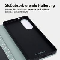 imoshion Design Klapphülle Samsung Galaxy S25 Edge - Smoke Green Flowers