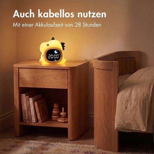 imoshion Kids Schlaftrainer - Nachtlicht mit Lautsprecher - Kinderwecker - Dino